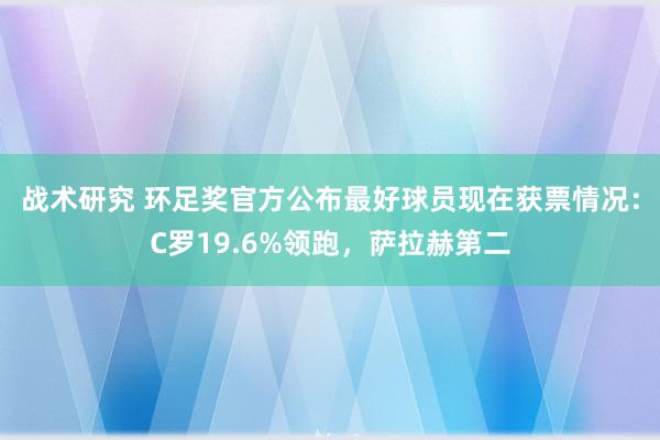 战术研究 环足奖官方公布最好球员现在获票情况：C罗19.6%领跑，萨拉赫第二