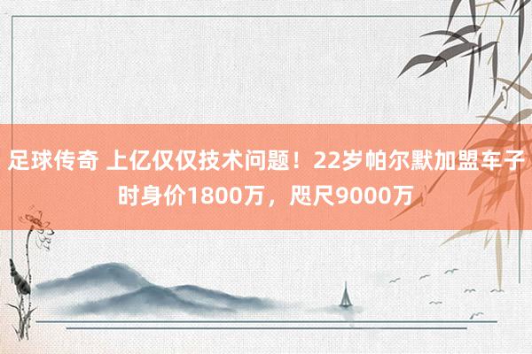 足球传奇 上亿仅仅技术问题！22岁帕尔默加盟车子时身价1800万，咫尺9000万