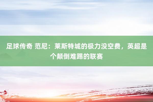 足球传奇 范尼：莱斯特城的极力没空费，英超是个颠倒难踢的联赛