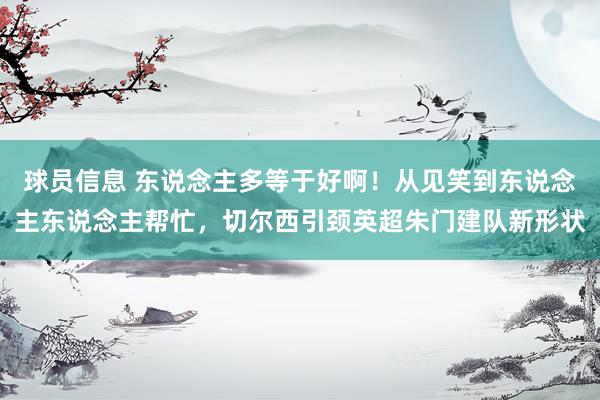 球员信息 东说念主多等于好啊！从见笑到东说念主东说念主帮忙，切尔西引颈英超朱门建队新形状