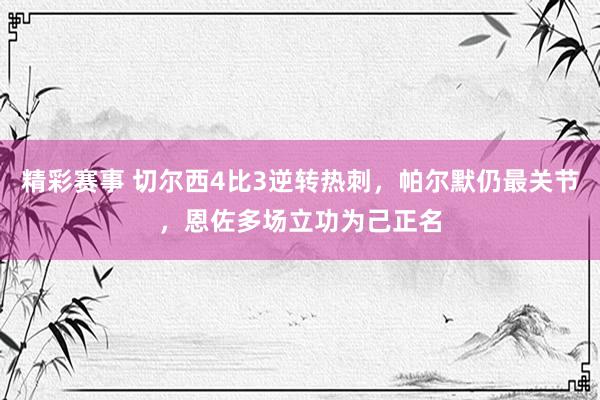 精彩赛事 切尔西4比3逆转热刺，帕尔默仍最关节，恩佐多场立功为己正名